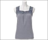 セブンプレミアボディクーラー綿レースデニムタンクトップ