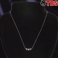 松屋銀座プラチナ合計1ctダイヤスリーストーンネックレス