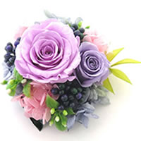 ブリザードフラワーアレンジメント　バラのコサージュ